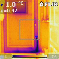 Vue caméra thermique porte intérieur camera thermique porte